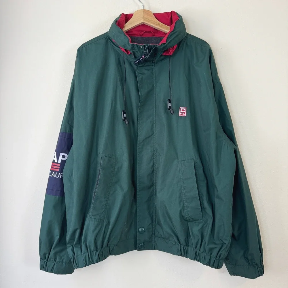 Vintage Chaps Ralph Lauren Green Zip Up Green Light Jacket - XL